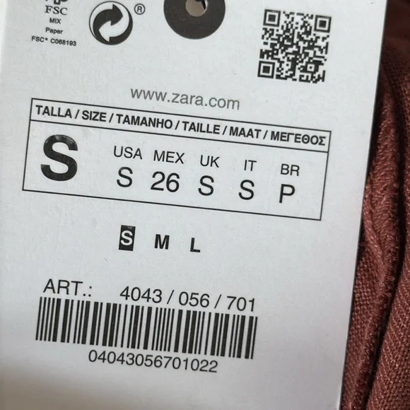 NWT Zara The Veronica Linen jumpsuit In Terracotta Size S - Picture 9 of 10